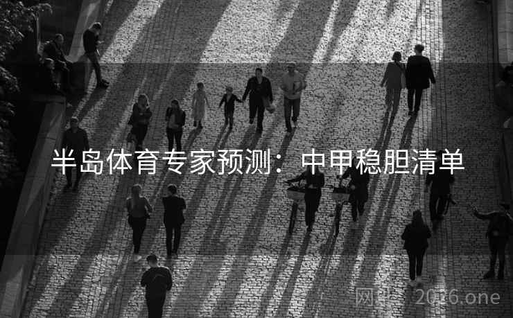 半岛体育专家预测：中甲稳胆清单